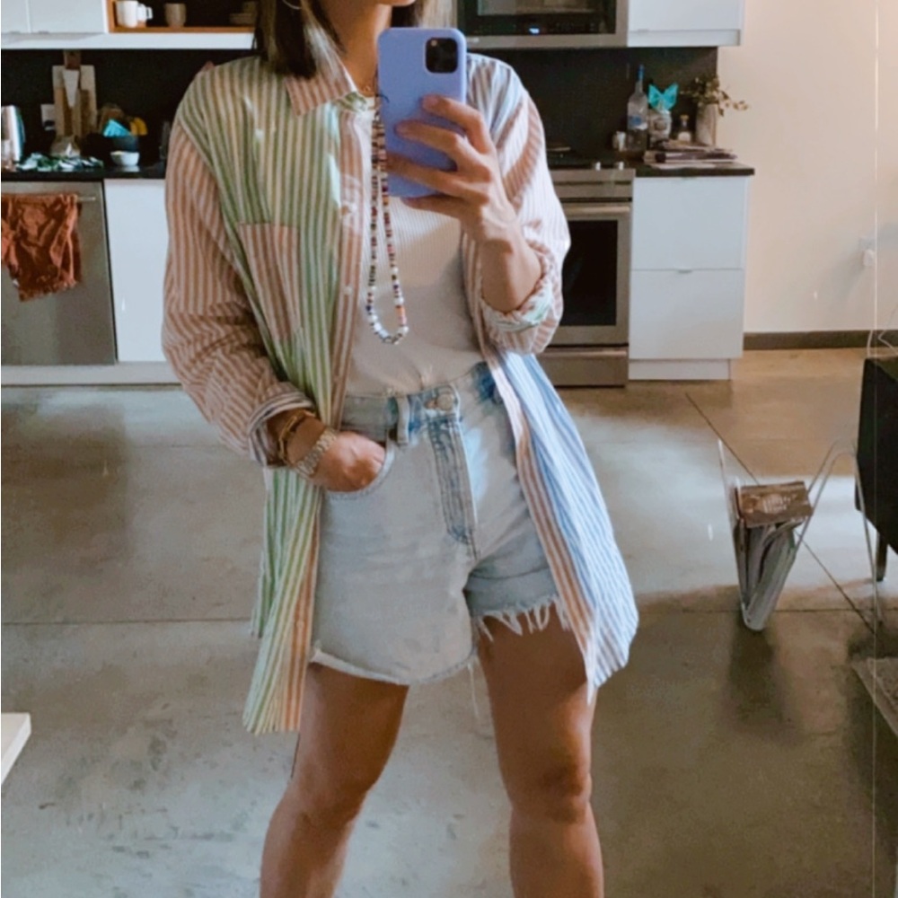 Aerie Color tone Button down Shirt
